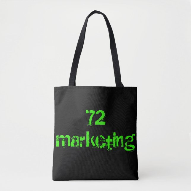 72 Marketing Design Tote Bag Green Tote (Front)