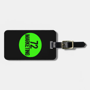 72 marketing logo black luggage tag leather strap