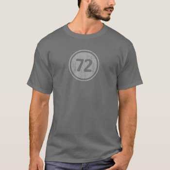 #72 Vintage Gray T-shirt by DeluxeWear at Zazzle