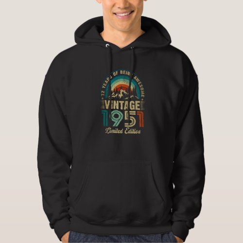 72 Year Old Retro Vintage 1951 Limited Edition 72t Hoodie