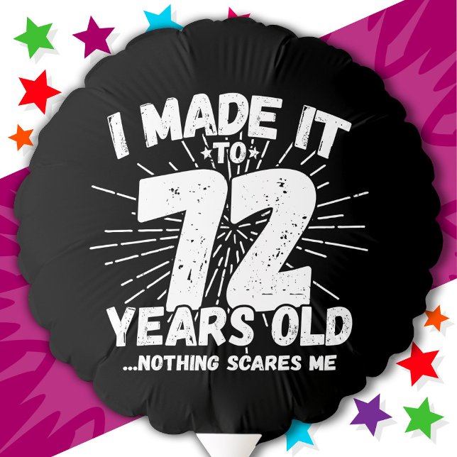 72 Year Old Sarcastic Meme Funny 72nd Birthday Balloon (Creator Uploaded)