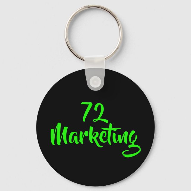 72marketing round keychain (Front)