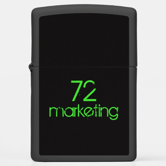 72marketing Zippo Lighter Black Neon Noel Estes (Front)