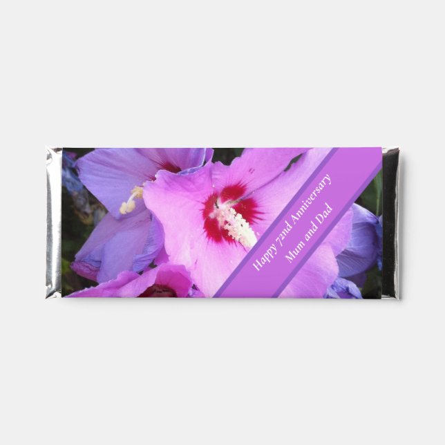 72nd Anniversary Editable Hershey Bar Favors (Front)