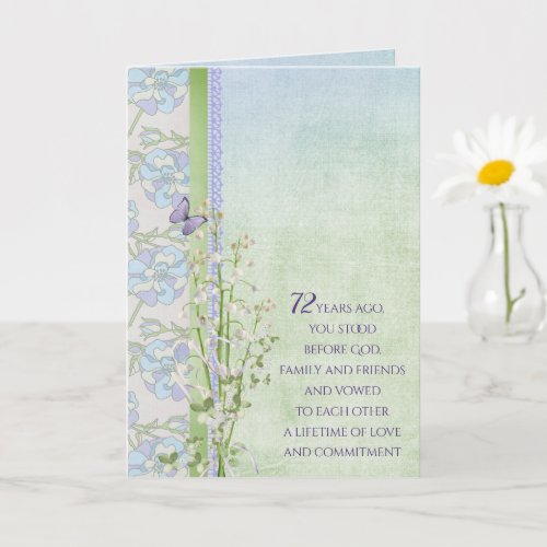 72nd Anniversary Lily of the Valley bouquet Card