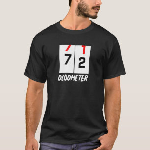 72nd Birthday 71 72 Oldometer Birthday Party T-Shirt