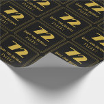 [ Thumbnail: 72nd Birthday – Art Deco Inspired Look "72" & Name Wrapping Paper ]