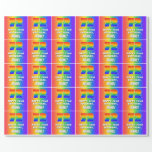[ Thumbnail: 72nd Birthday: Colorful, Fun Rainbow Pattern # 72 Wrapping Paper ]