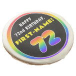 [ Thumbnail: 72nd Birthday: Colorful Rainbow # 72, Custom Name ]