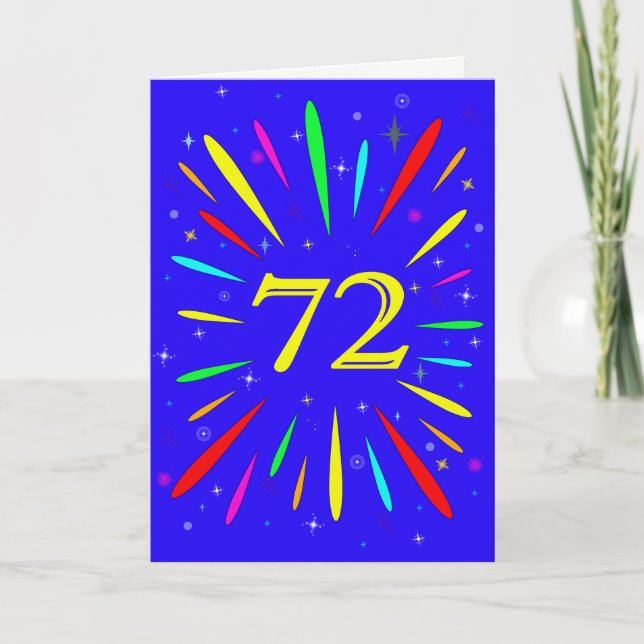 72nd Birthday Explosion Card (Front)