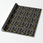 [ Thumbnail: 72nd Birthday: Floral Flowers Number, Custom Name Wrapping Paper ]