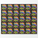 [ Thumbnail: 72nd Birthday: Fun Fireworks, Rainbow Look # “72” Wrapping Paper ]