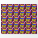[ Thumbnail: 72nd Birthday: Loving Hearts Pattern, Rainbow # 72 Wrapping Paper ]