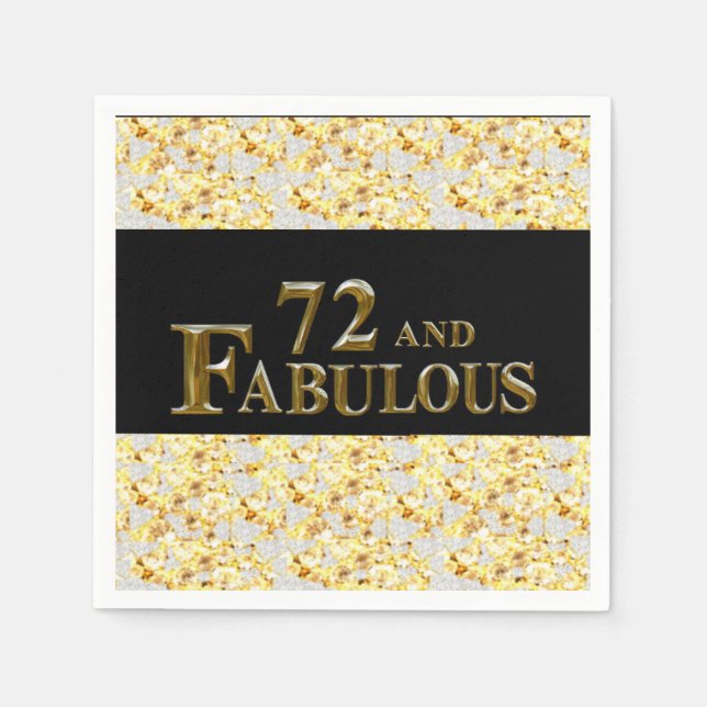 72nd Birthday  Napkins (Front)