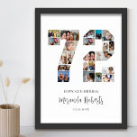 72nd Birthday Number 72 Custom Photo Collage Poster<br><div class="desc">Celebrate 72nd birthday with this personalized number 72 photo collage poster. This customizable gift is also perfect for wedding anniversary. It's a great way to display precious memories from your wedding and married life. The poster features a collage of photos capturing those special moments, and it can be customized with...</div>