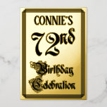 [ Thumbnail: 72nd Birthday Party — Elegant Script + Custom Name Invitation ]
