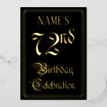 [ Thumbnail: 72nd Birthday Party — Fancy Script & Custom Name Invitation ]