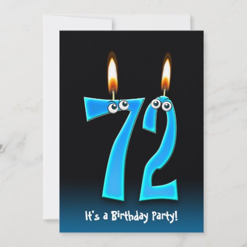 72nd Birthday Party Invite