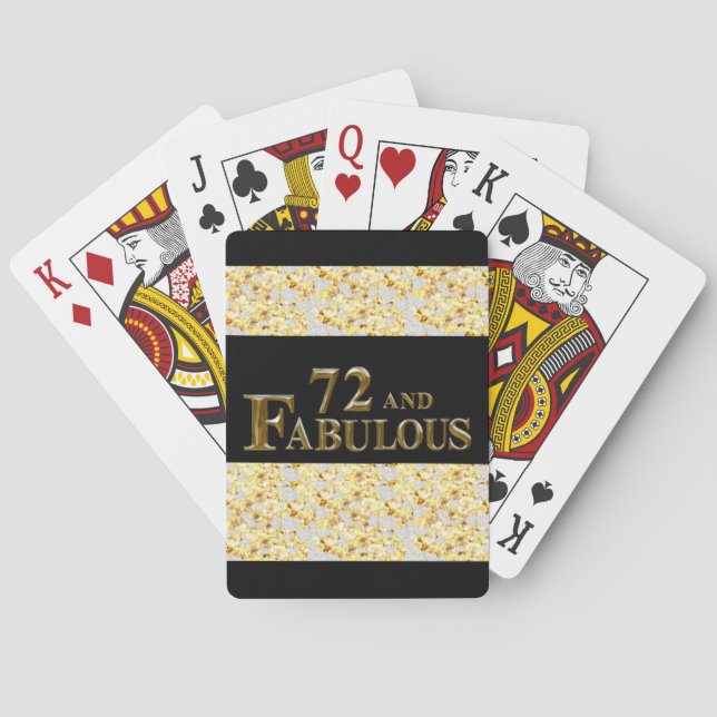 72nd  Birthday  Poker Cards (Back)