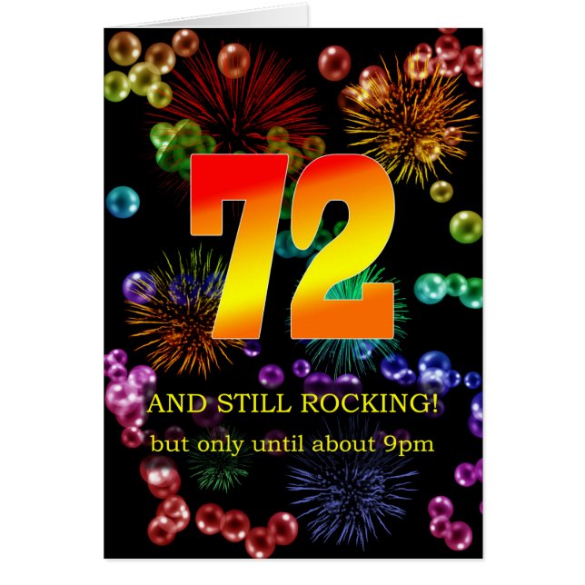 72nd Birthday Still Rocking Cards (Front)