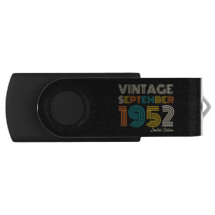 72nd Birthday Vintage September 1972 Limited Edtn. Flash Drive