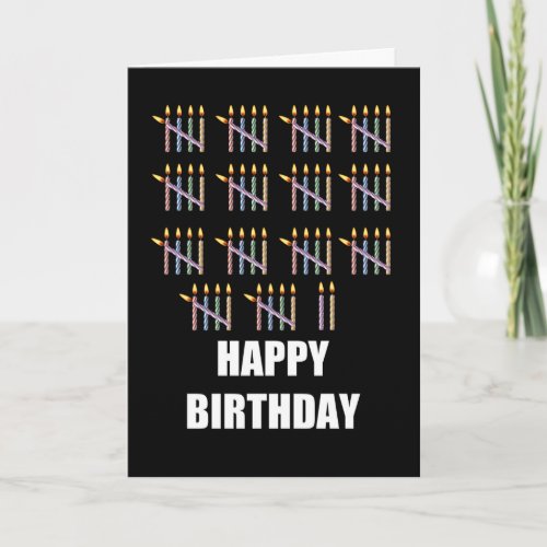 72nd Birthday with Candles Card