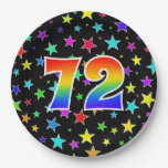 [ Thumbnail: 72nd Event: Bold, Fun, Colorful Rainbow 72 Paper Plates ]