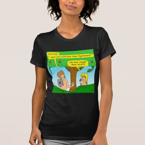730 Adam and Eve terms and conditions cartoon T_Shirt