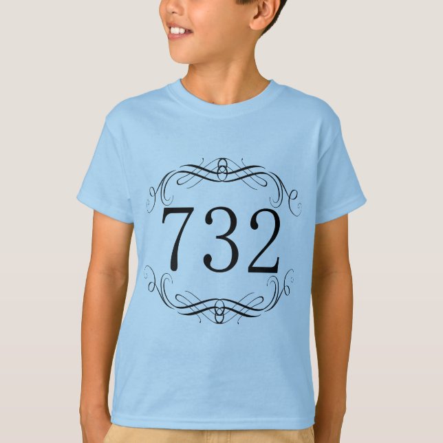 732 Area Code T-Shirt (Front)