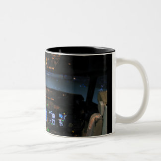 737 Cockpit Two-Tone Coffee Mug