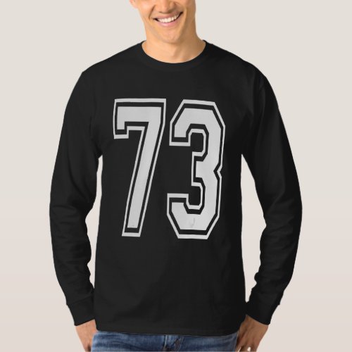 73 Birthday College Number T_Shirt