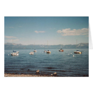 73. Boats at Anchor, Lake Tahoe, CA Cards