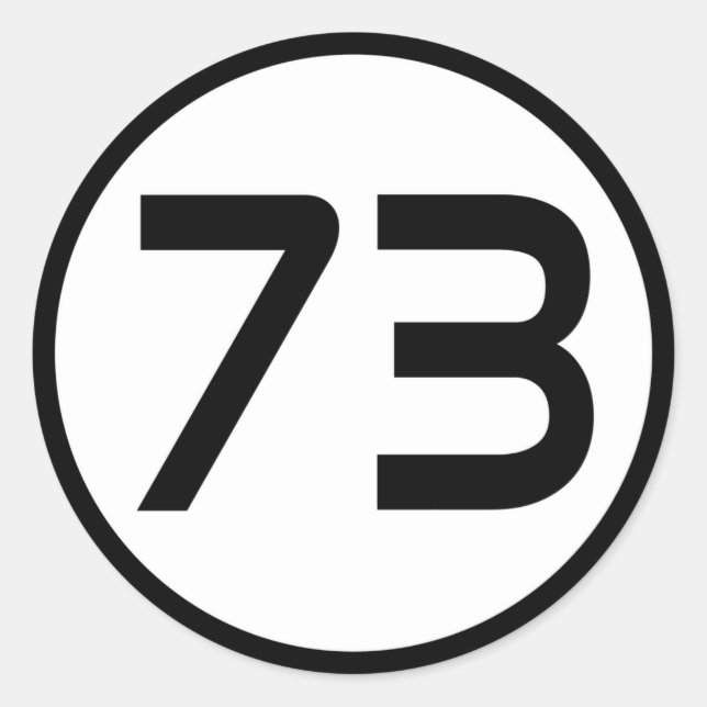 73 CLASSIC ROUND STICKER (Front)