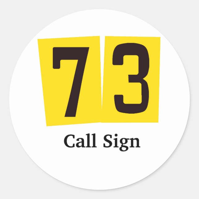 73 Ham Radio Stickers or Name Tags  Customize Them (Front)