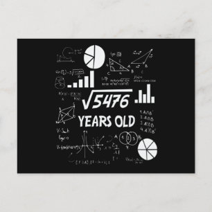 73 Year Old Bday Math Teacher 73rd Birthday Gift Postcard