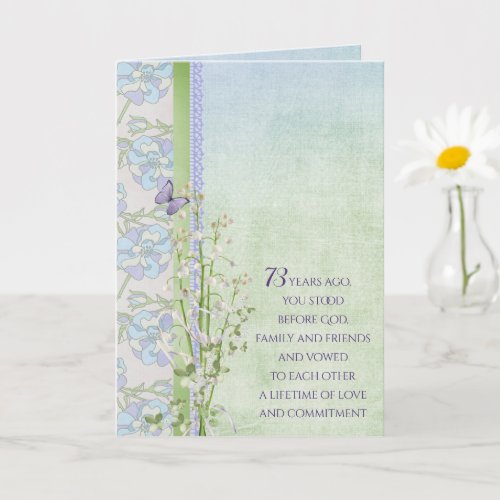 73rd Anniversary Lily of the Valley bouquet Card