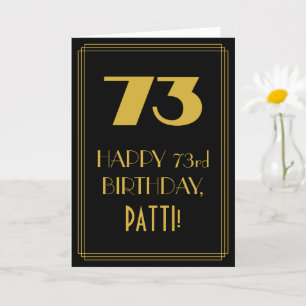 73rd Birthday ~ Art Deco Inspired Look "73" & Name Card
