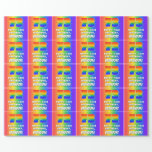 [ Thumbnail: 73rd Birthday: Colorful, Fun Rainbow Pattern # 73 Wrapping Paper ]