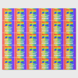 73rd Birthday: Colorful, Fun Rainbow Pattern # 73 Wrapping Paper