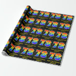 [ Thumbnail: 73rd Birthday: Colorful Music Symbols, Rainbow 73 Wrapping Paper ]