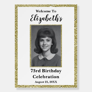 73rd Birthday Custom Photo Welcome Sign