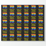 [ Thumbnail: 73rd Birthday: Fun, Colorful Rainbow Inspired # 73 Wrapping Paper ]
