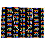 [ Thumbnail: 73rd Birthday: Fun Rainbow Event Number 73 Pattern Gift Bag ]