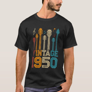 73rd Birthday Gifts Vintage 1950 Tee Guitarist Gui