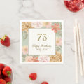 73rd Birthday Napkin Autumn Color Floral Sage | Zazzle
