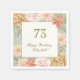 73rd Birthday Napkin Autumn Color Floral Sage | Zazzle