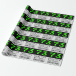 [ Thumbnail: 73rd Birthday - Nerdy / Geeky Style "73" and Name Wrapping Paper ]