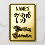 [ Thumbnail: 73rd Birthday Party — Elegant Script + Custom Name Invitation ]
