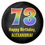 [ Thumbnail: 73rd Birthday - Rainbow Spectrum Pattern Number 73 ]