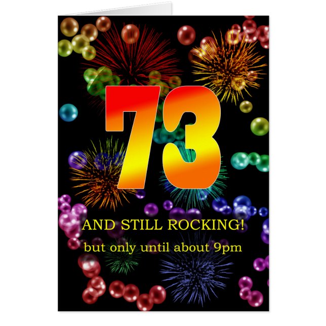 73rd Birthday Still Rocking Cards (Front)